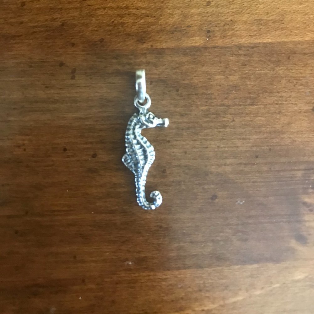 Handmade silver seahorse pendant